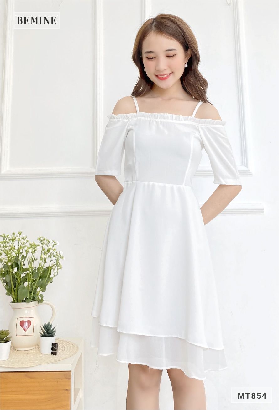 MT854 - Đầm 2 tầng dây vai