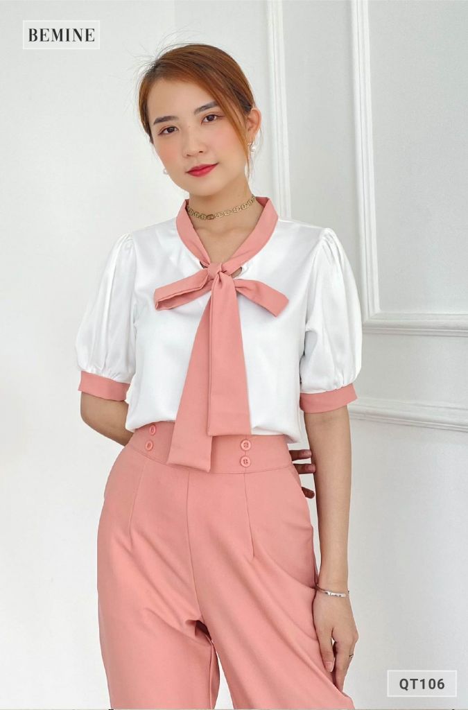 QT106HONG - Quần baggy dáng ôm