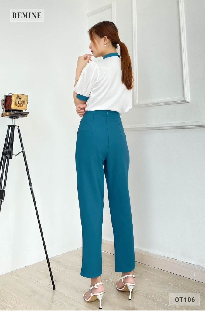 QT106XANH - Quần baggy dáng ôm
