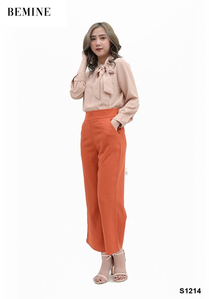 A14DA - Áo tay dài nơ trước cổ