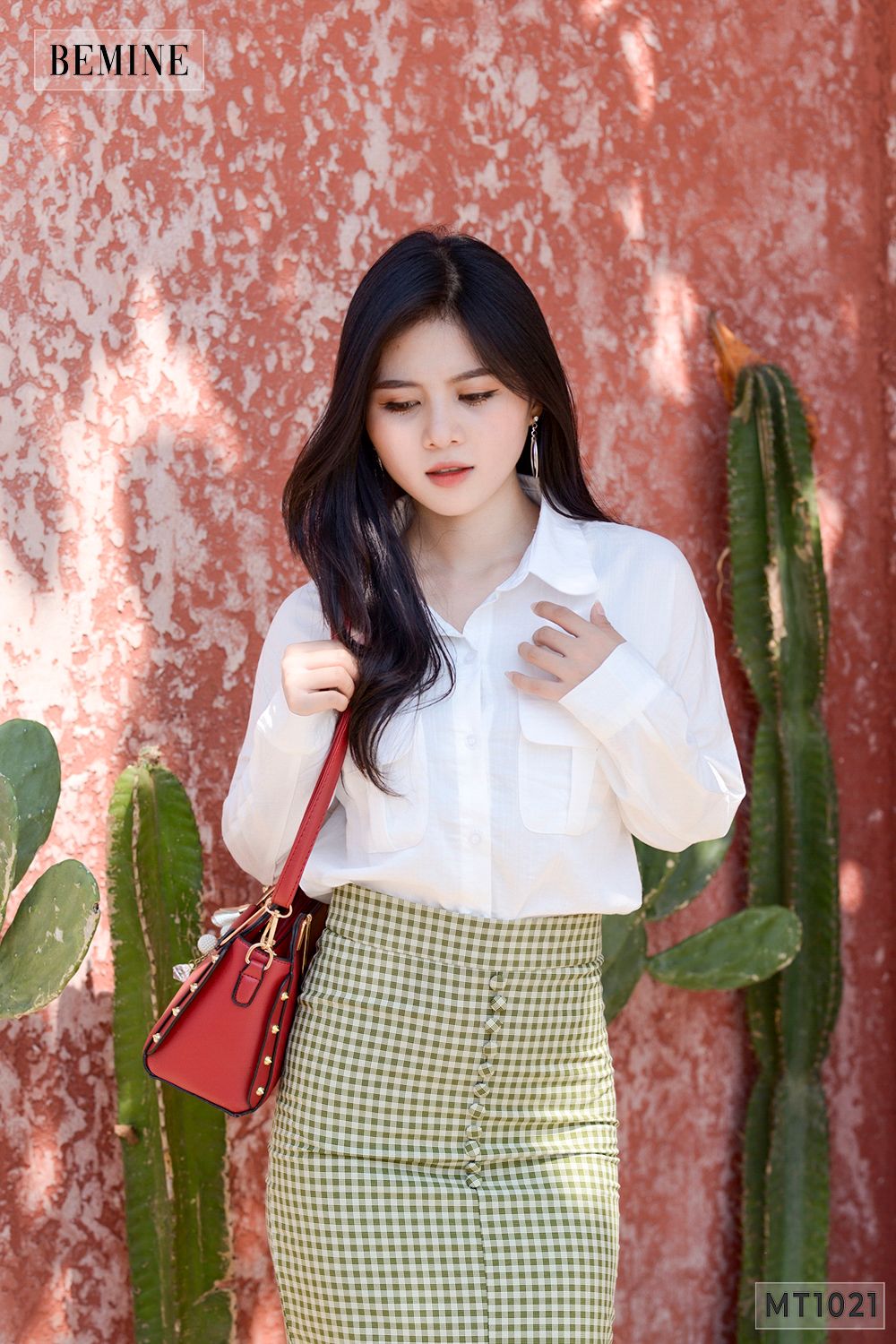 A21TRANG - Áo sơ mi trắng có túi