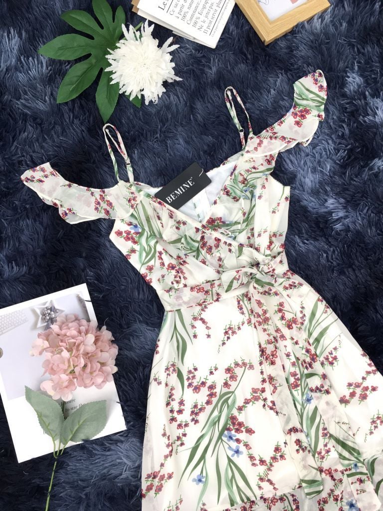 UT232TRANG - Đầm voan hai dây