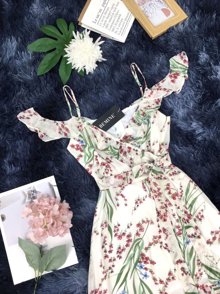 UT232TRANG - Đầm voan hai dây