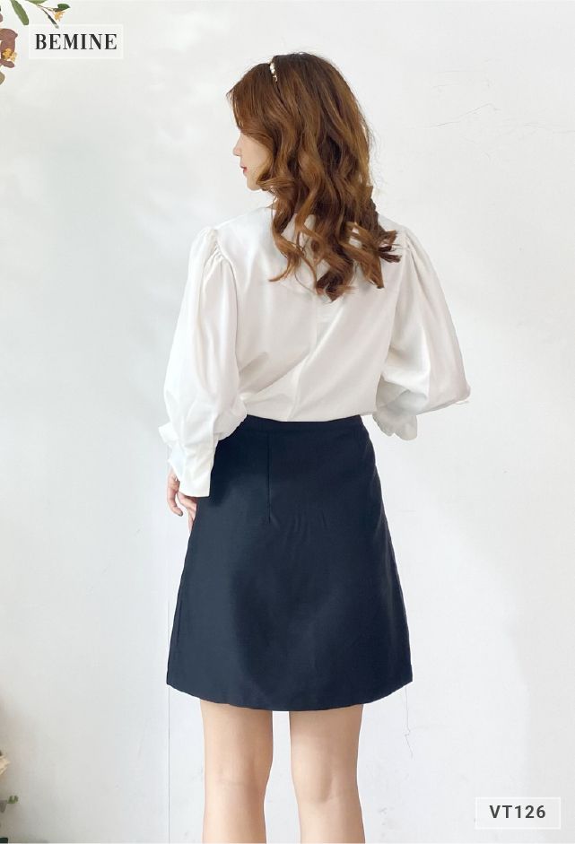 VT126ĐEN - Chân váy chữ A form ngắn