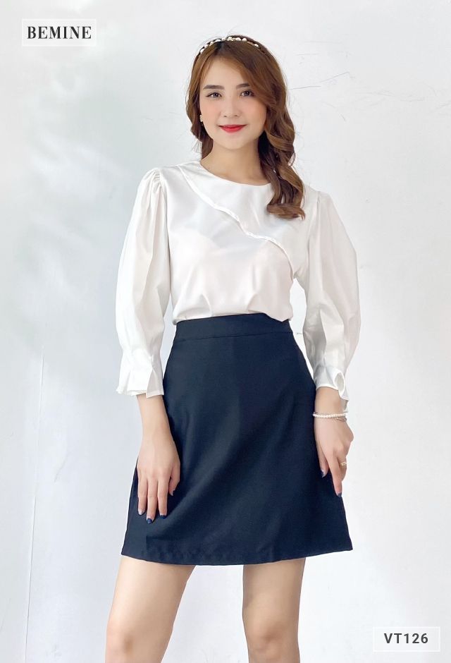 VT126ĐEN - Chân váy chữ A form ngắn