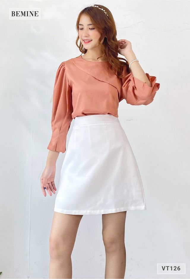 VT126TRANG - Chân váy chữ A form ngắn
