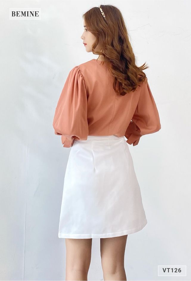 VT126TRANG - Chân váy chữ A form ngắn