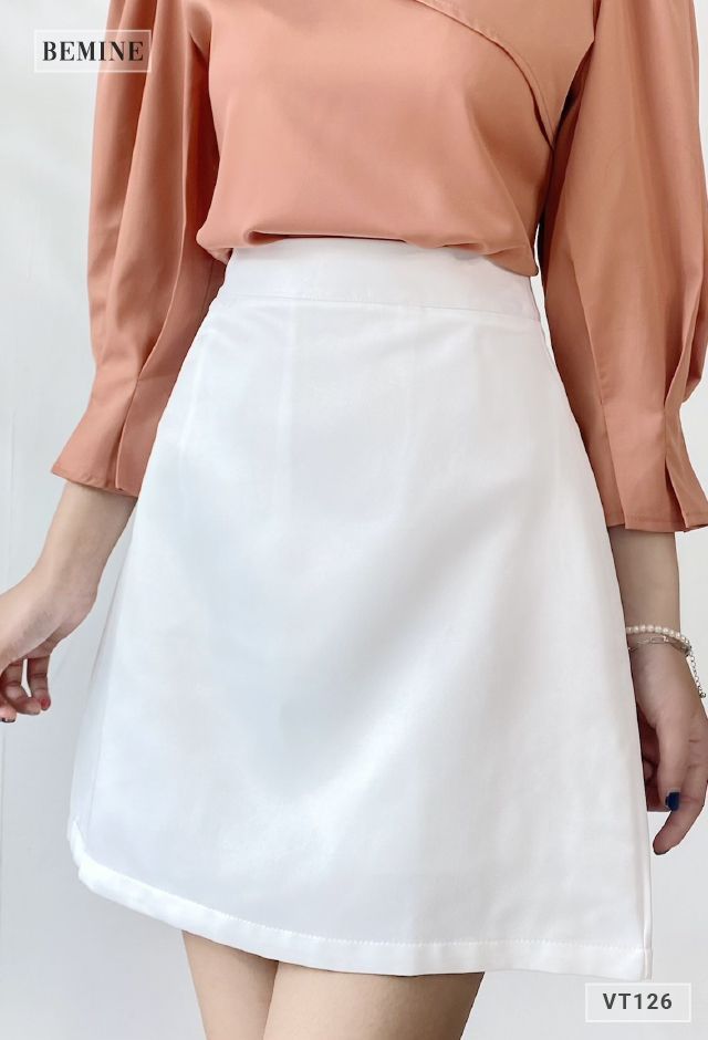 VT126TRANG - Chân váy chữ A form ngắn