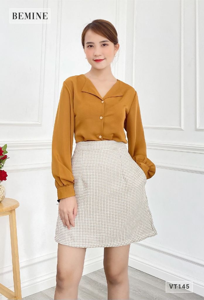 VT145NAU - Chân váy chữ A
