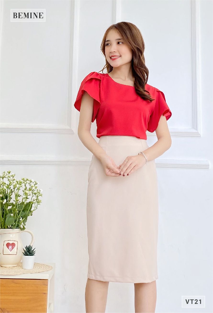 VT21DA - Chân váy bút chì xẻ tà