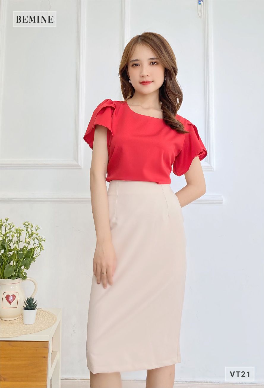 VT21DA - Chân váy bút chì xẻ tà