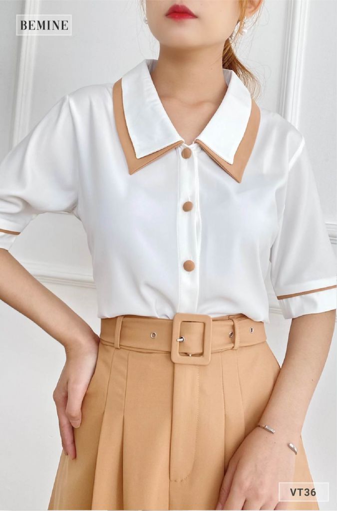 VT36DA - Chân váy suông xếp ly tùng