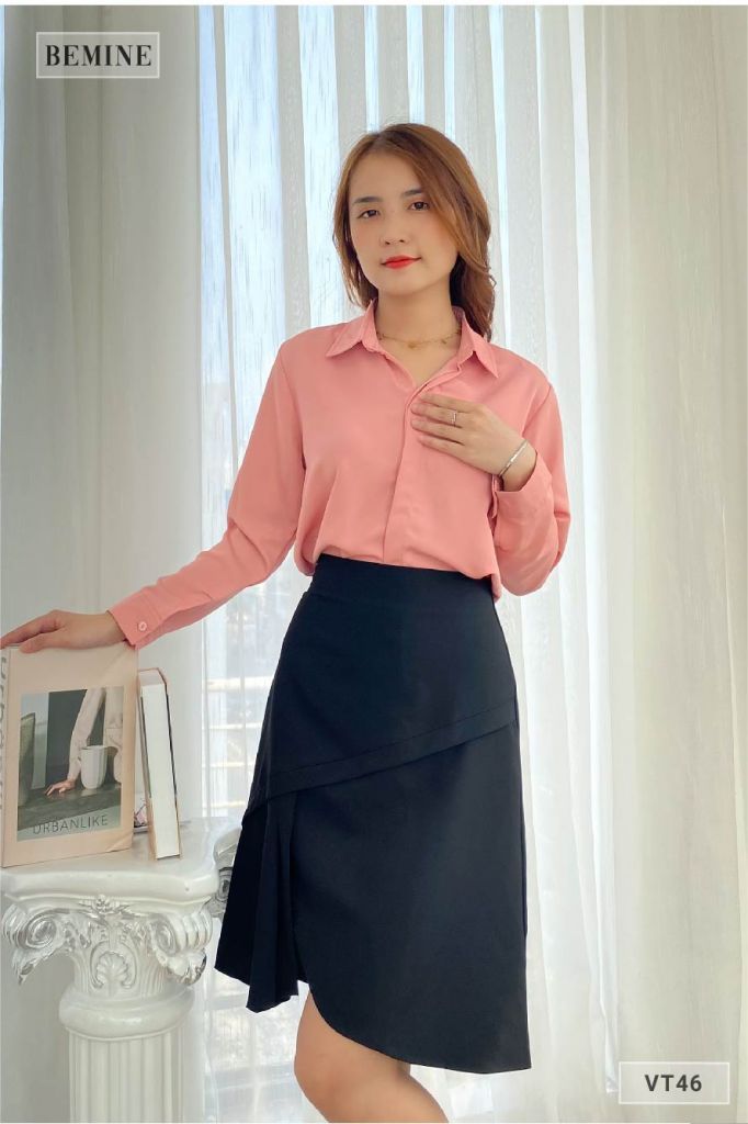 VT46DEN - Chân váy xếp ly