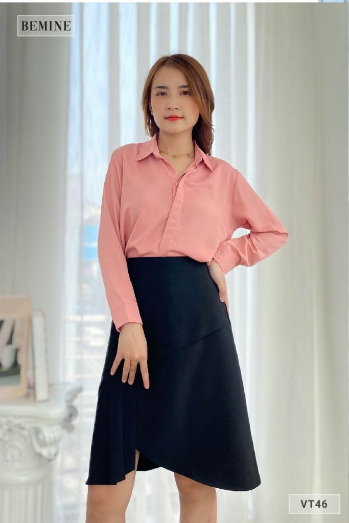VT46DEN - Chân váy xếp ly