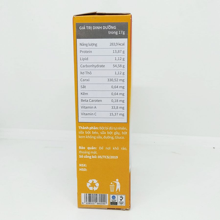 Bột Bí Đỏ Latte Chính Sơn 180g (18g x 10 gói)