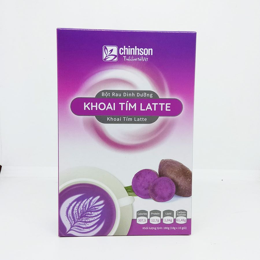 Bột Khoai Lang Tím Latte Chính Sơn 180g (18g x 10 gói)
