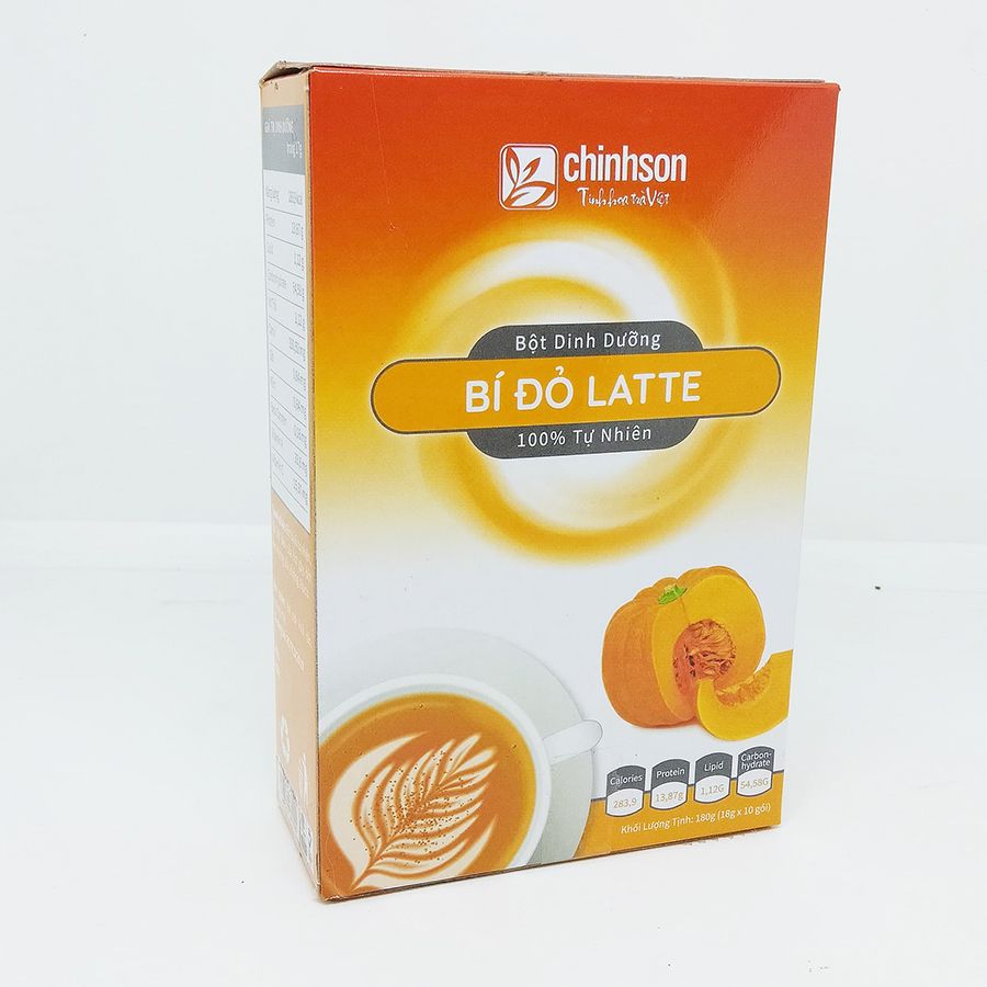 Bột Bí Đỏ Latte Chính Sơn 180g (18g x 10 gói)