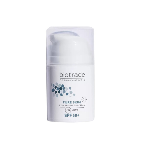 (TẶNG QUÀ + TÚI MÙ) Kem Dưỡng Chống Nắng Trẻ Hoá Và Làm Sáng Da Biotrade Pure Skin Glow Revival Day Cream SPF50+