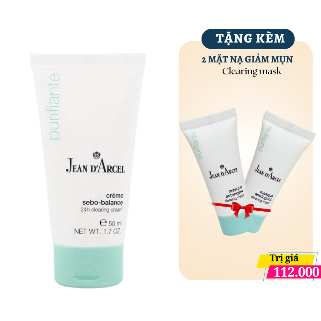 (KHUYẾN MẠI SỐC) Kem Dưỡng Trị Mụn Jean D'Arcel 24h Clearing Cream