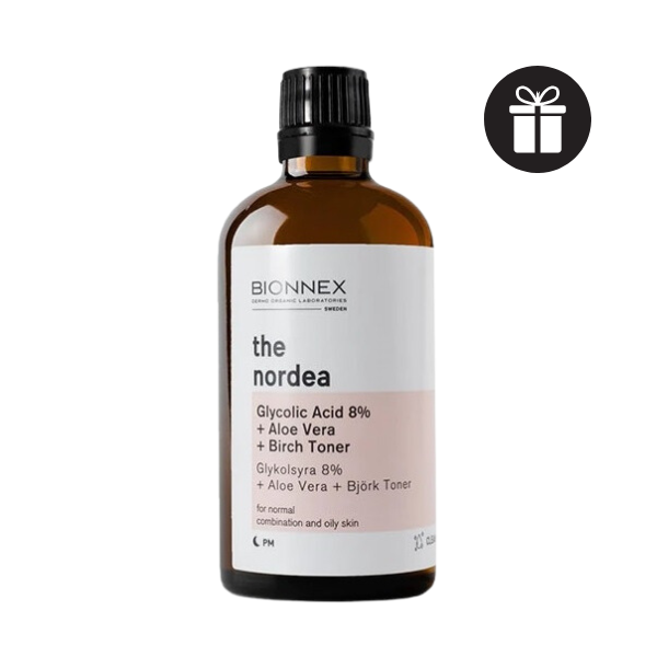 (GIẢM GIÁ 25%) Nước Cân Bằng Làm Sáng Da, Tẩy Tế Bào Chết Bionnex The Nordea Glycolic Acid 8% + Aloe vera + Birch Toner