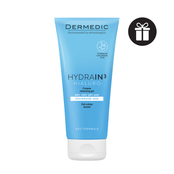 (GIẢM GIÁ 20%) Sữa Rửa Mặt Cấp Ẩm Và Làm Mịn Da Dermedic Hydrain3 Hialuro Creamy Cleansing Gel