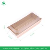  Hộp giấy kraft thực phẩm - Nắp PET - Nâu - Nhiều Size 