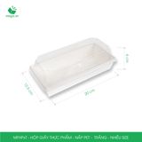  Hộp giấy kraft thực phẩm - Nắp PET - Trắng - Nhiều Size 