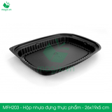  MFH203 - Hộp nhựa đế đen nắp trong HT203 - 26x19x5 cm 