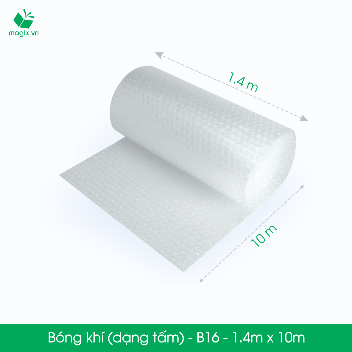 B16 - 140cmx10m - Cuộn bóng khí - Màng xốp hơi