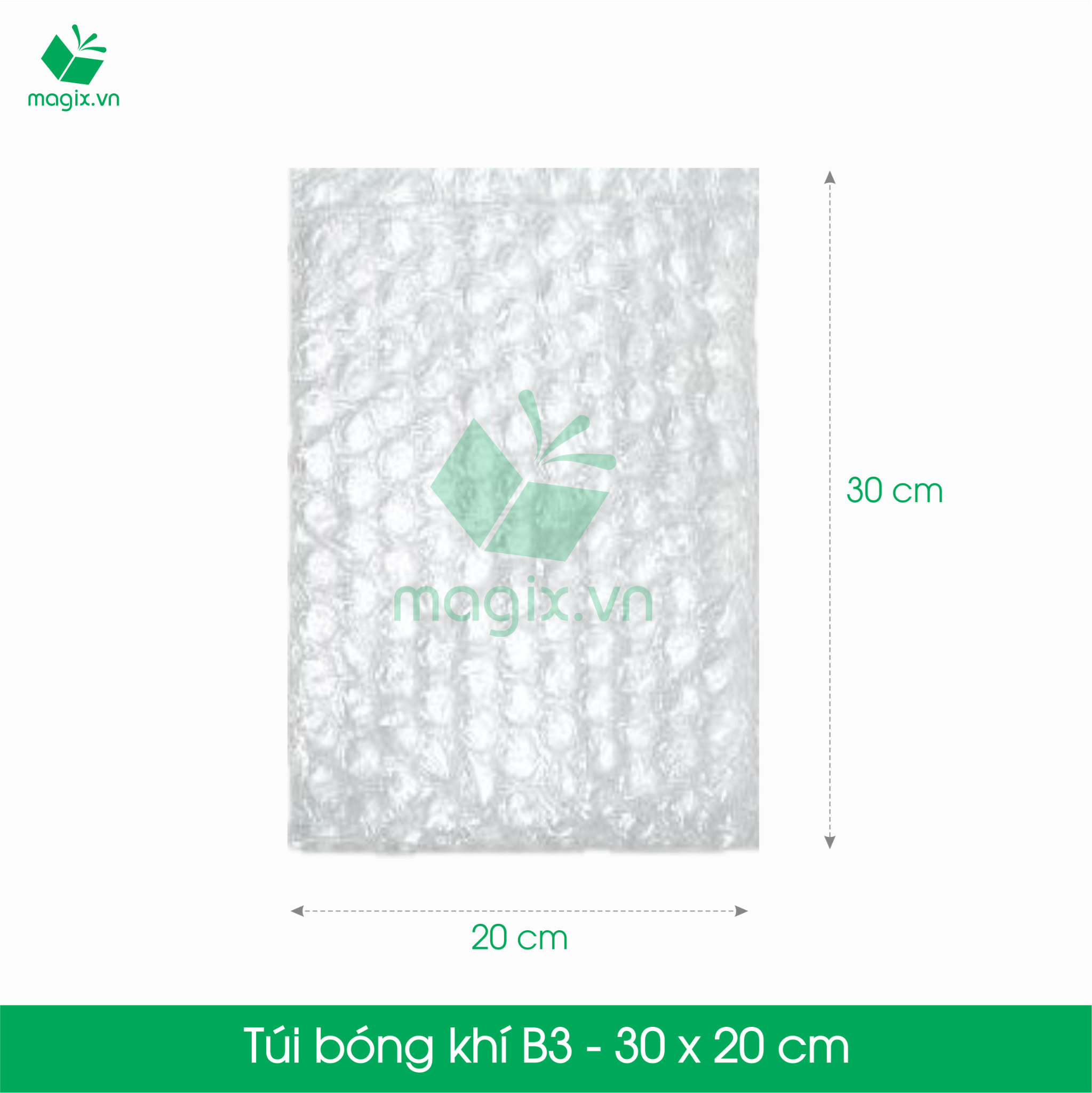 B3 - Túi bóng khí - Túi màng xốp hơi - 30cm x 20cm