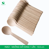  FMG1 - Muỗng gỗ dùng 1 lần - 10.5 cm 