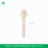  FMG2 - Muỗng gỗ dùng 1 lần - 16 cm 