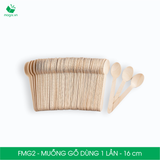  FMG2 - Muỗng gỗ dùng 1 lần - 16 cm 