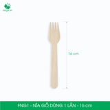  FNG1 - Nĩa gỗ dùng 1 lần - 16 cm 