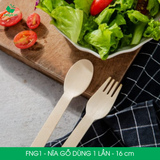  FNG1 - Nĩa gỗ dùng 1 lần - 16 cm 