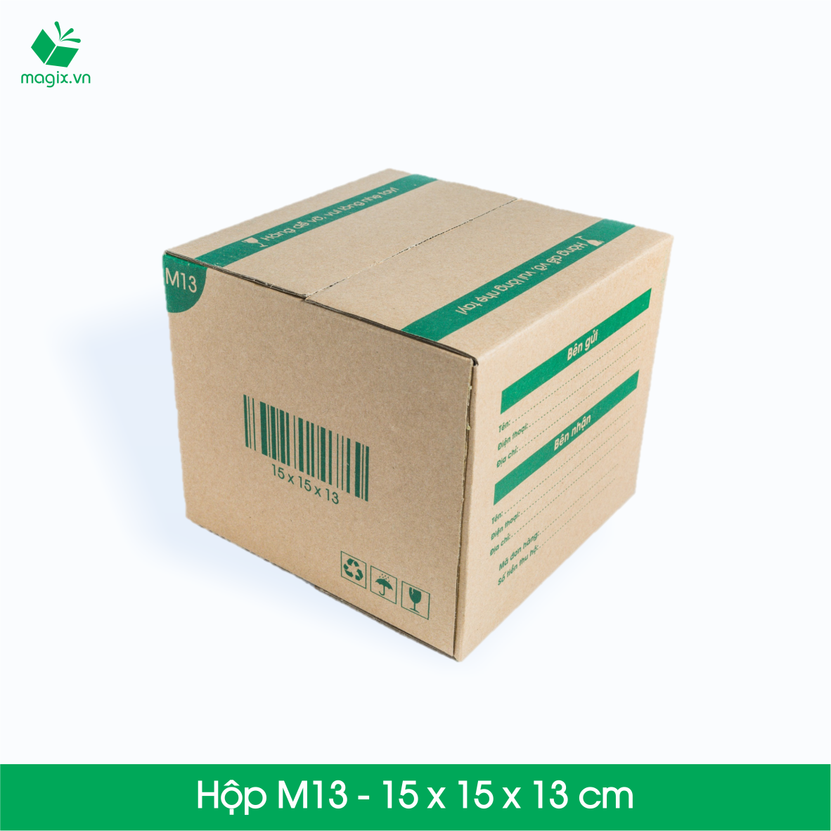 M13 - 15x15x13 cm - Thùng hộp carton