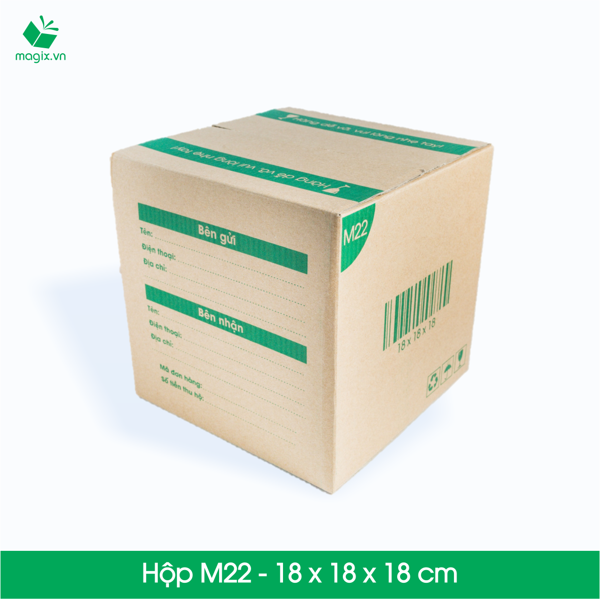 Hộp M22 - 18x18x18 cm