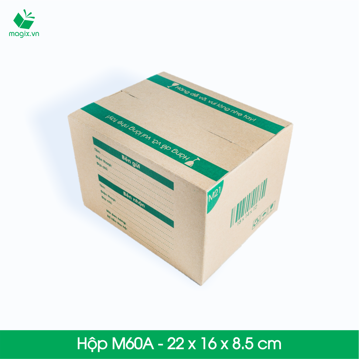 M60A - 22x16x8.5 cm - Thùng hộp carton