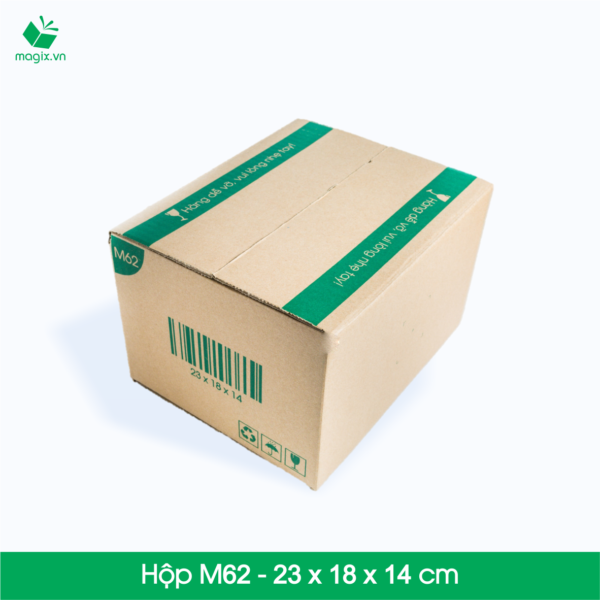 M62 - 23x18x14 cm - Thùng hộp carton