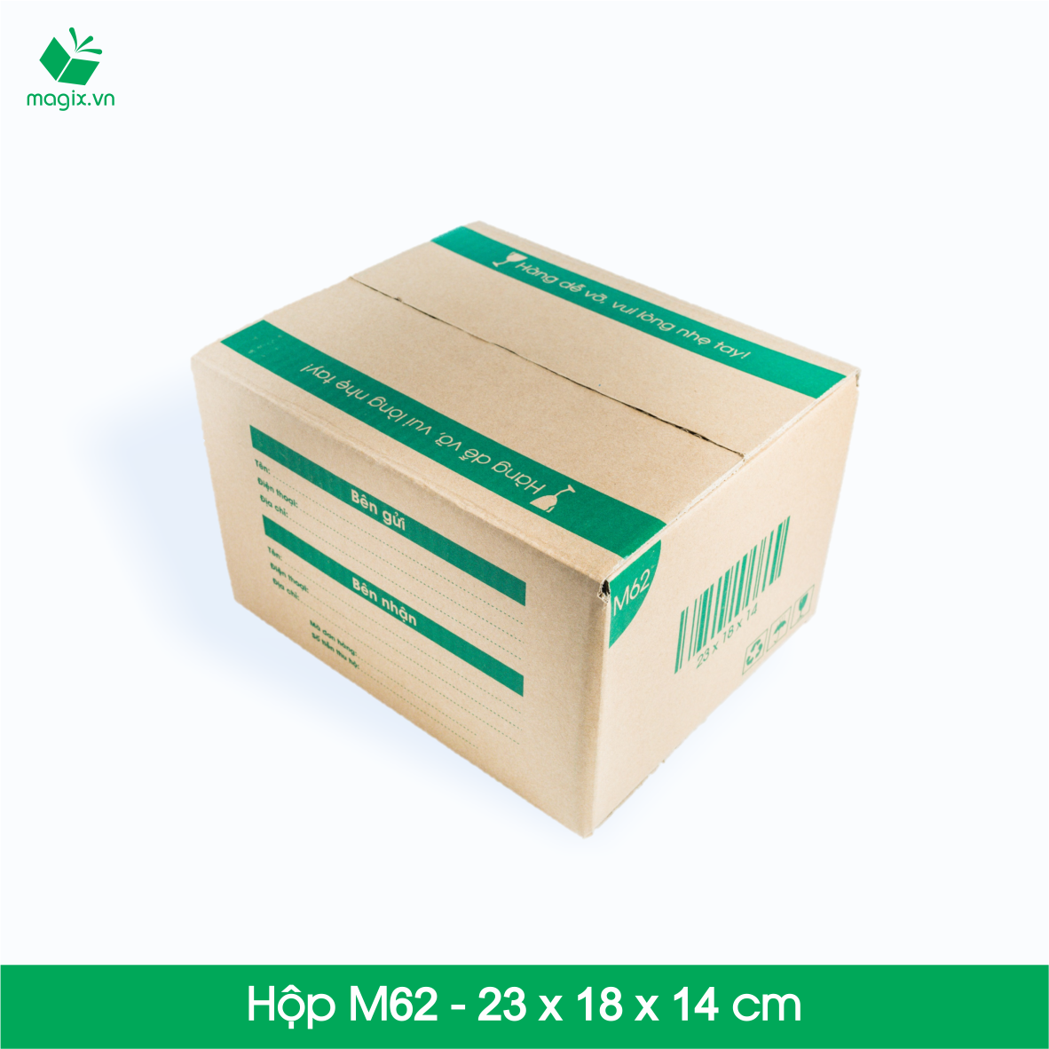 M62 - 23x18x14 cm - Thùng hộp carton