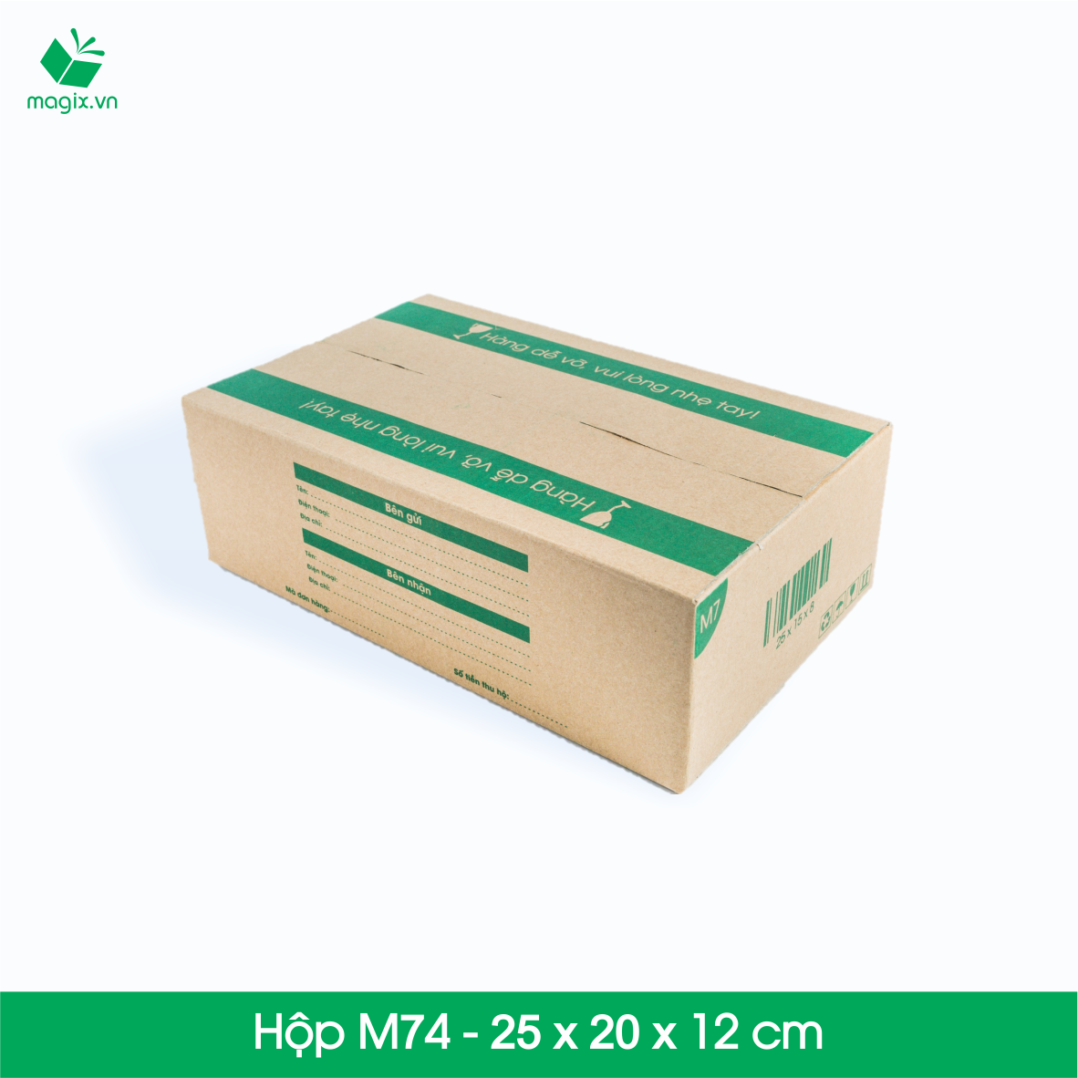 M74 - 25x20x12 cm - Thùng hộp carton