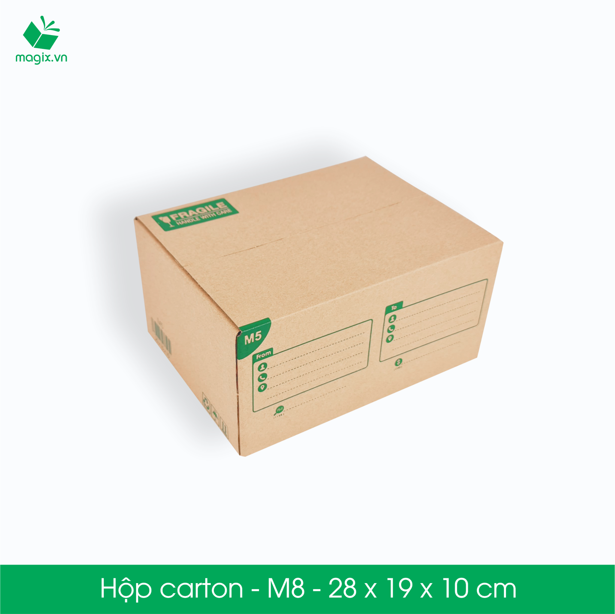 M8 - 28x19x10 cm - Thùng hộp carton