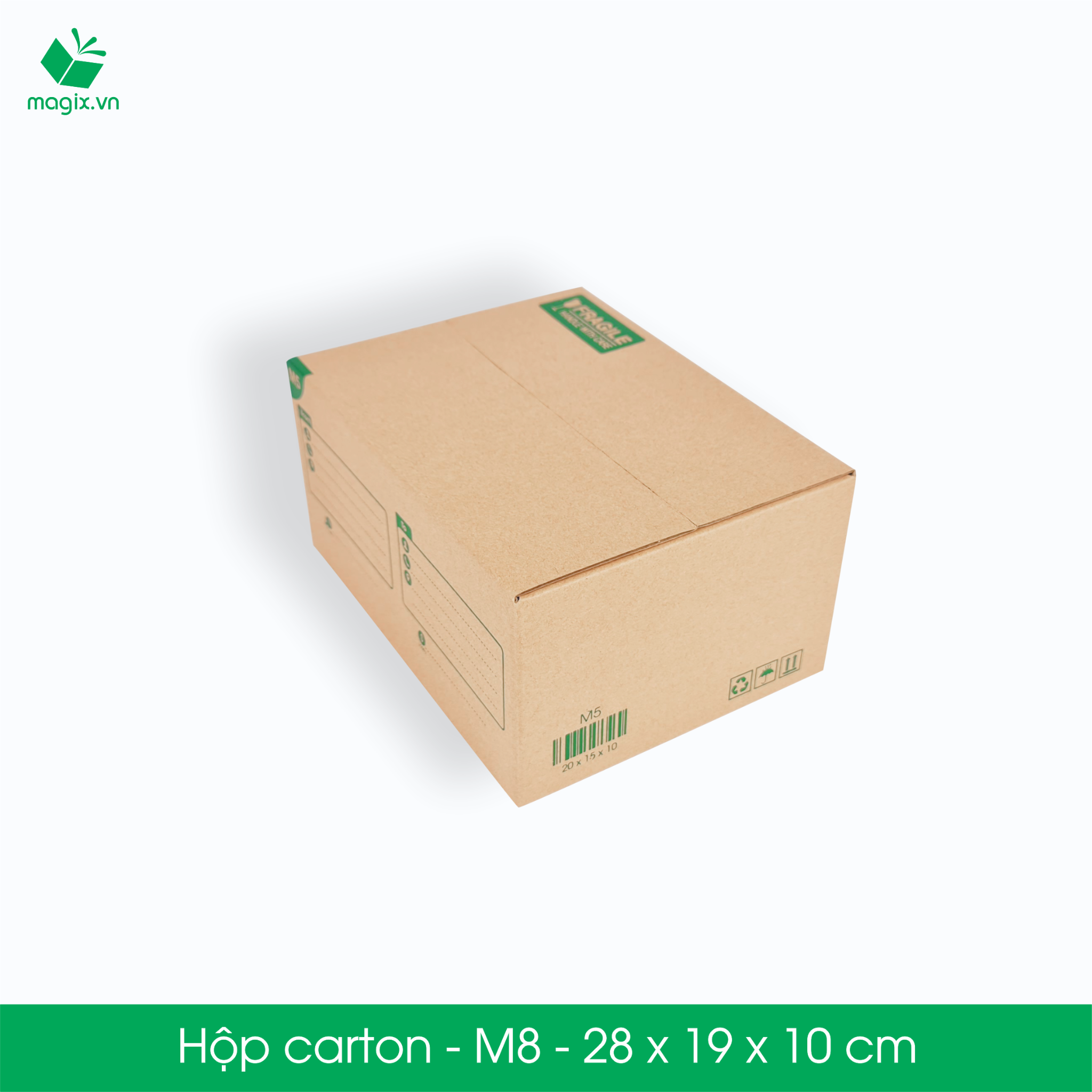 M8 - 28x19x10 cm - Thùng hộp carton