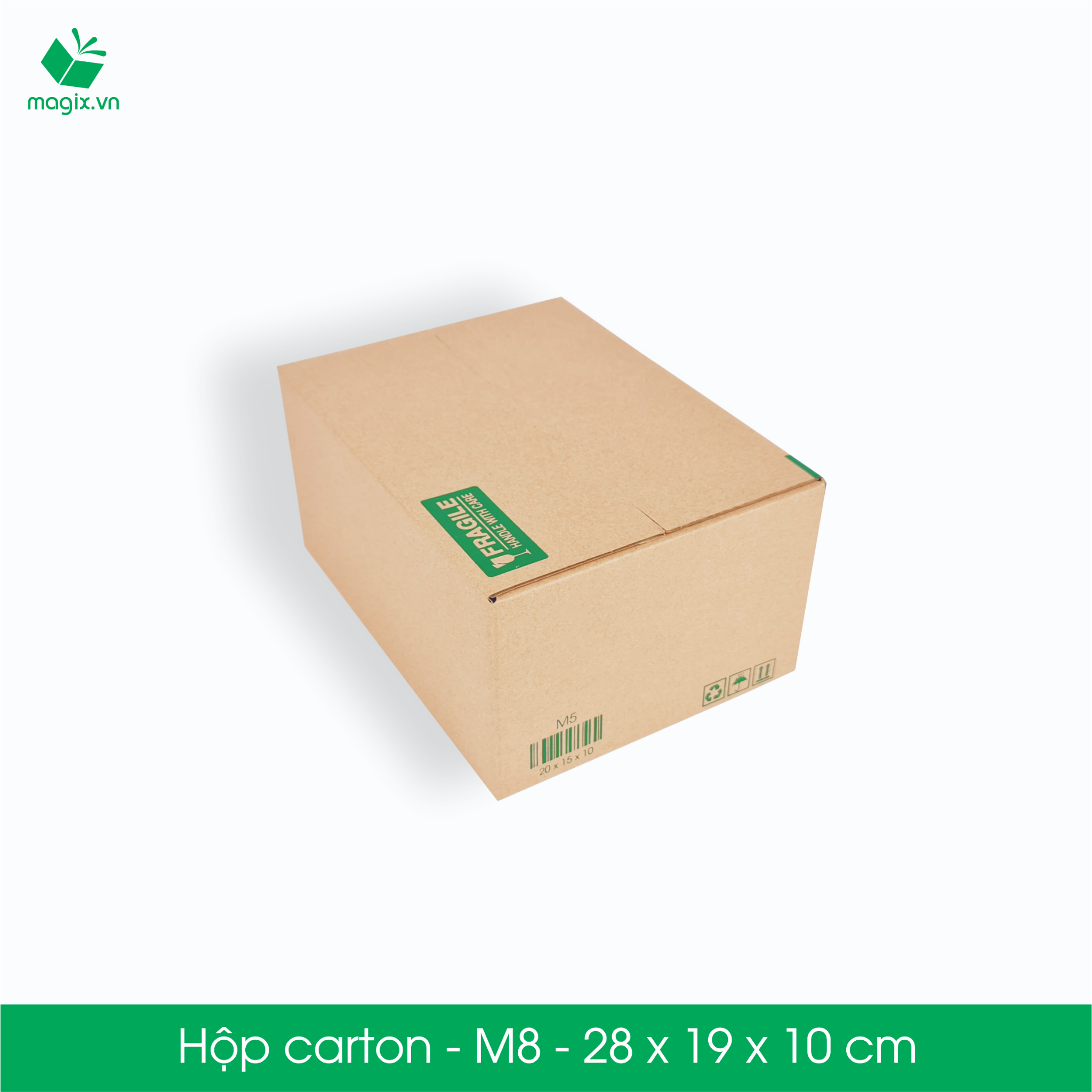 M8 - 28x19x10 cm - Thùng hộp carton