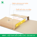  MBM1 - 22x16x5cm - HỘP CARTON THAY ĐỔI CHIỀU CAO 