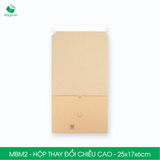  MBM2 - 25x17x6cm - HỘP CARTON THAY ĐỔI CHIỀU CAO 