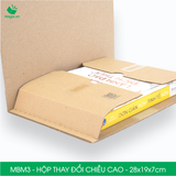  MBM3 - 28x19x7cm - HỘP CARTON THAY ĐỔI CHIỀU CAO 