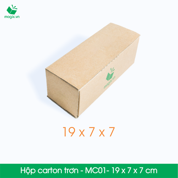 MC01 - 19x7x7 cm - Thùng hộp carton - Hộp cao trơn đóng hàng