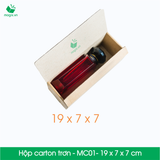  MC01 - 19x7x7 cm - Thùng hộp carton - Hộp cao trơn đóng hàng 