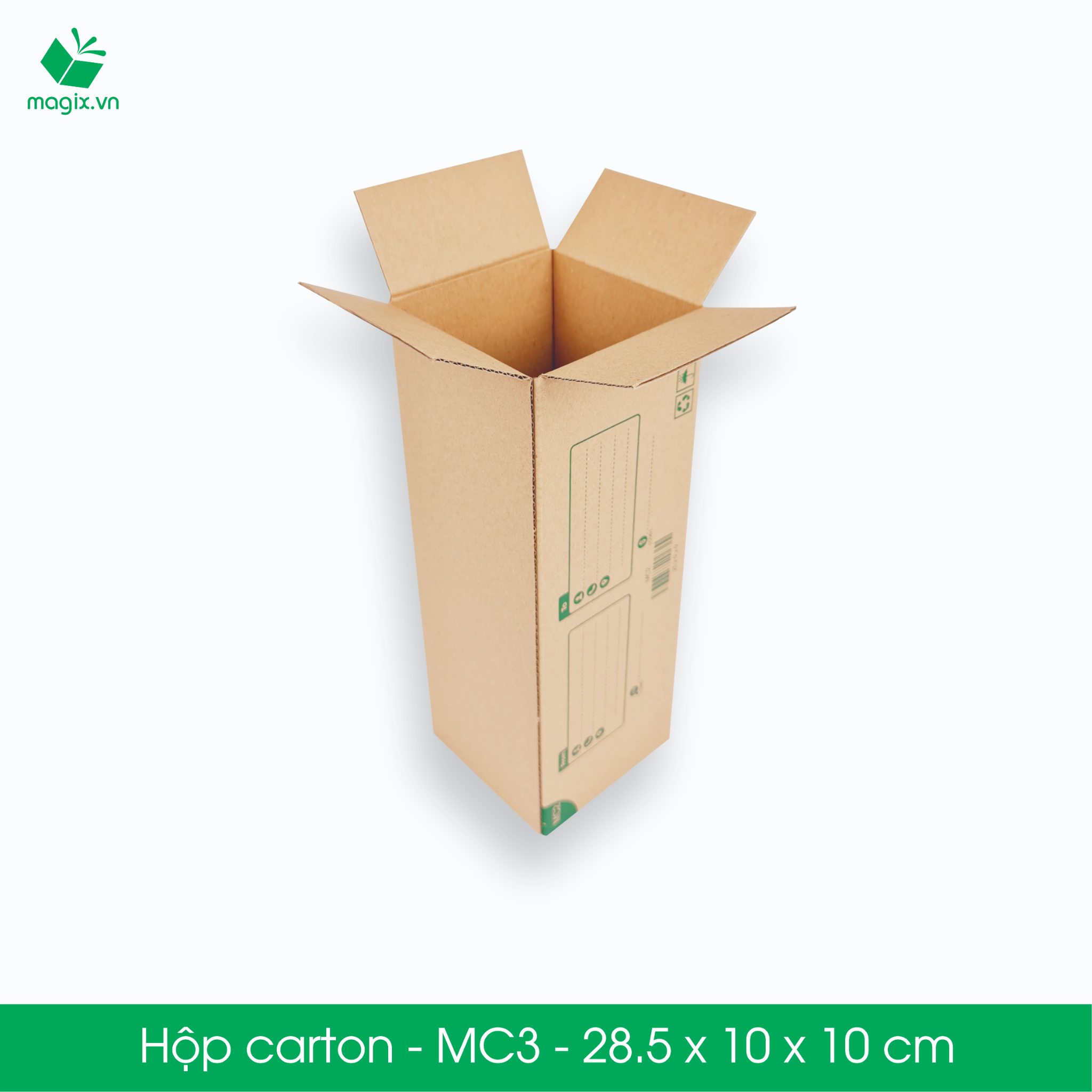 MC3 - 28.5x10x10 cm - Thùng hộp carton - Hộp cao